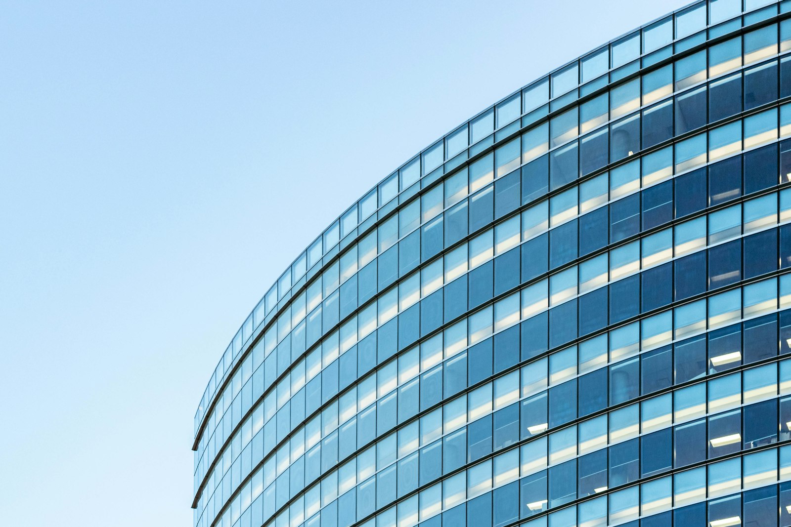 Modern glass office building